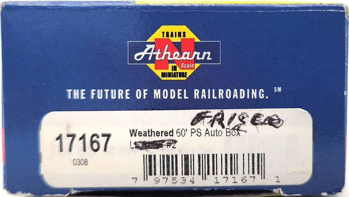 Athearn 17167 N Frisco 60' PS Auto Box/Weathered #9003 LN/Box
