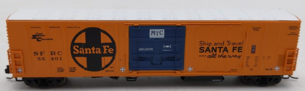 InterMountain 68824-07 N Scale Santa Fe R70-20 Mechanical Reefer Car #55401 LN/Box