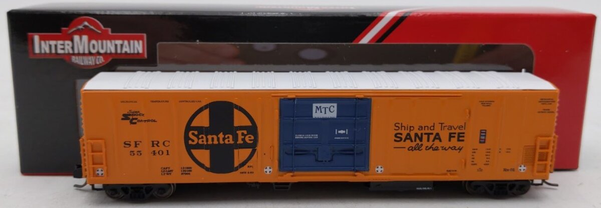 InterMountain 68824-07 N Scale Santa Fe R70-20 Mechanical Reefer Car #55401 LN/Box