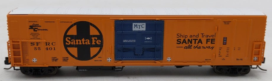 InterMountain 68824-07 N Scale Santa Fe R70-20 Mechanical Reefer Car #55401 LN/Box