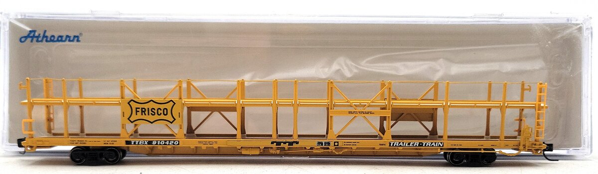 Athearn 14383 N Frisco F89-F Bi-Level Auto Rack #910420 LN/Box