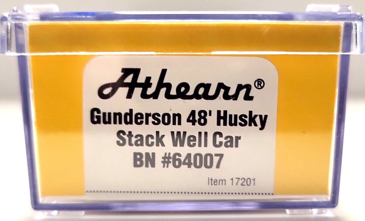 Athearn 17201 N Burlington Northern Husky Stack Well Car #64007 LN/Box