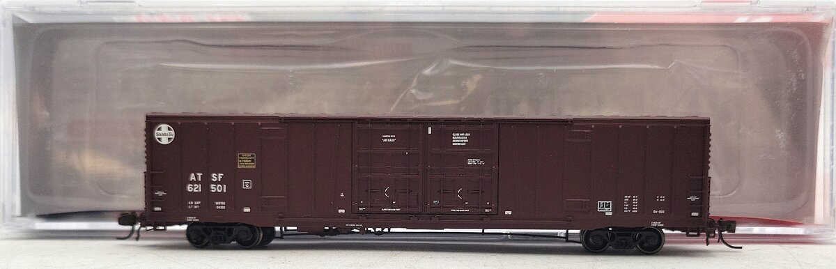 BLMA Models 18023 N Santa Fe Bx-166 60' Double Door Boxcar w/Logo #621501 LN/Box