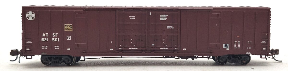 BLMA Models 18023 N Santa Fe Bx-166 60' Double Door Boxcar w/Logo #621501 LN/Box