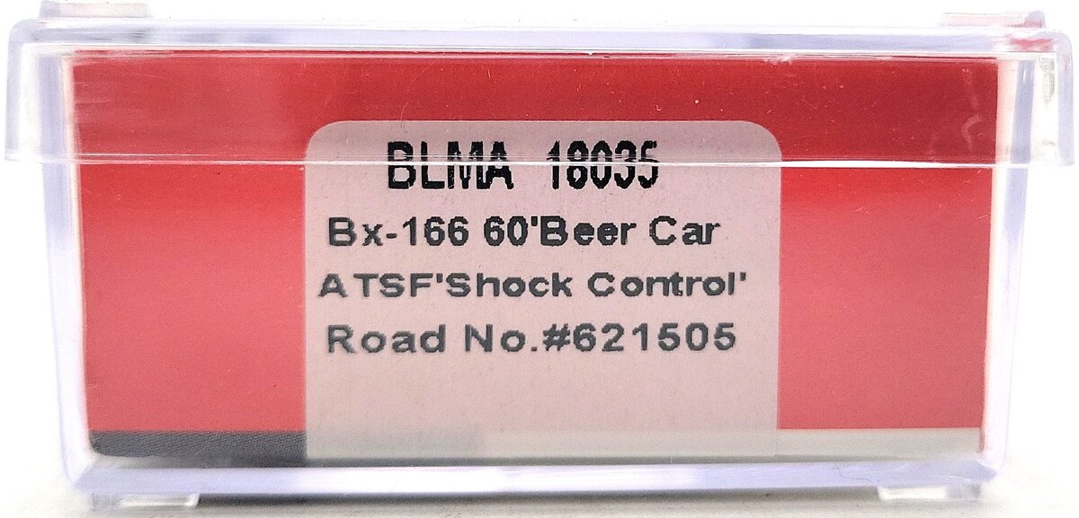 BLMA Models 18035 N Santa Fe Bx-166 60' Shock Control Double Door Boxcar #621505