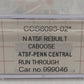 Centralia Car Shops CCS6093-02 N Scale ATSF-Penn Central Caboose #999046 LN/Box