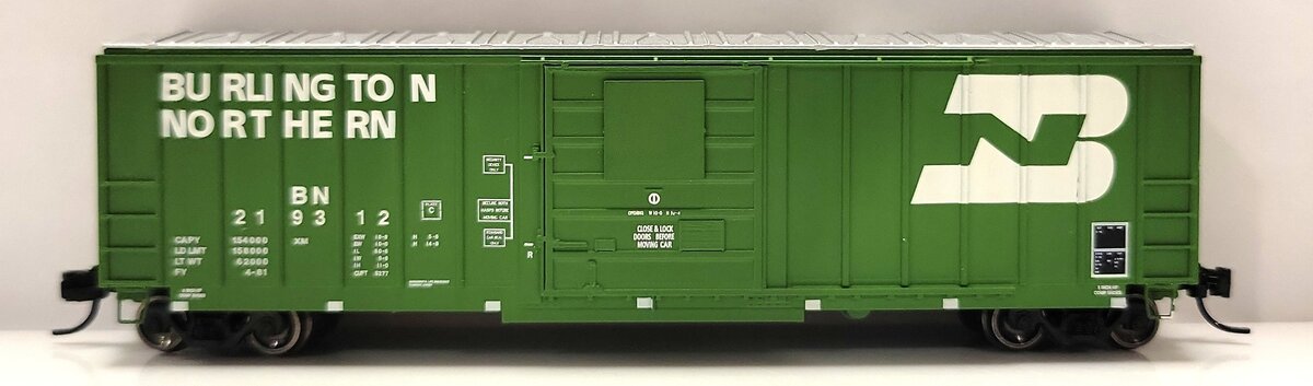 ExactRail EN-51301-2 N Burlington Northern Evans 5277 Single Door Boxcar #219312 LN/Box