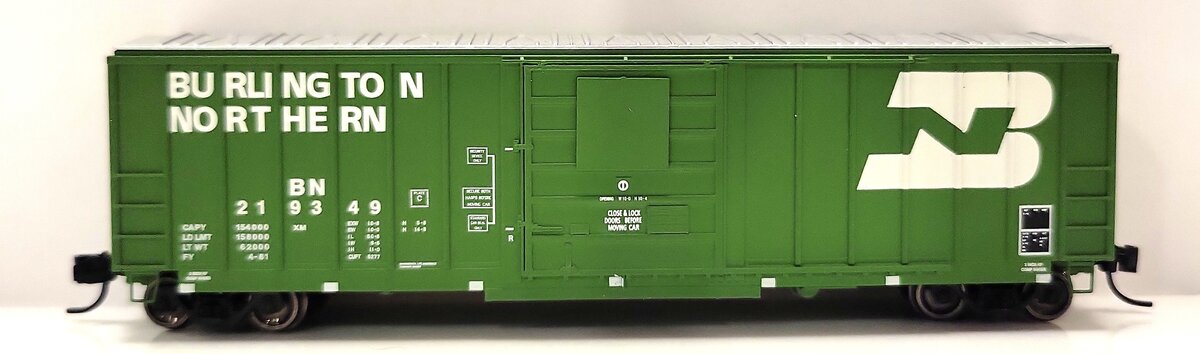 ExactRail EN-51301-4 N Burlington Northern Evans 5277 Single Door Boxcar #219349 LN/Box