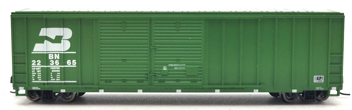 Athearn 11284 N Scale BN 50' FMC Offset Double Door Boxcar #223665 LN/Box