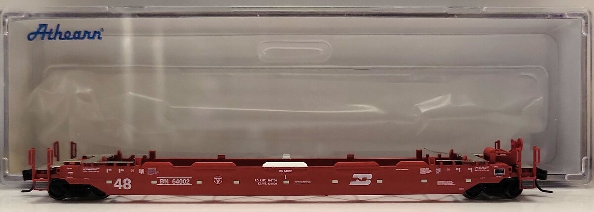 Athearn 12358 N Burlington Northern Husky Stack Well Car #64002 LN/Box