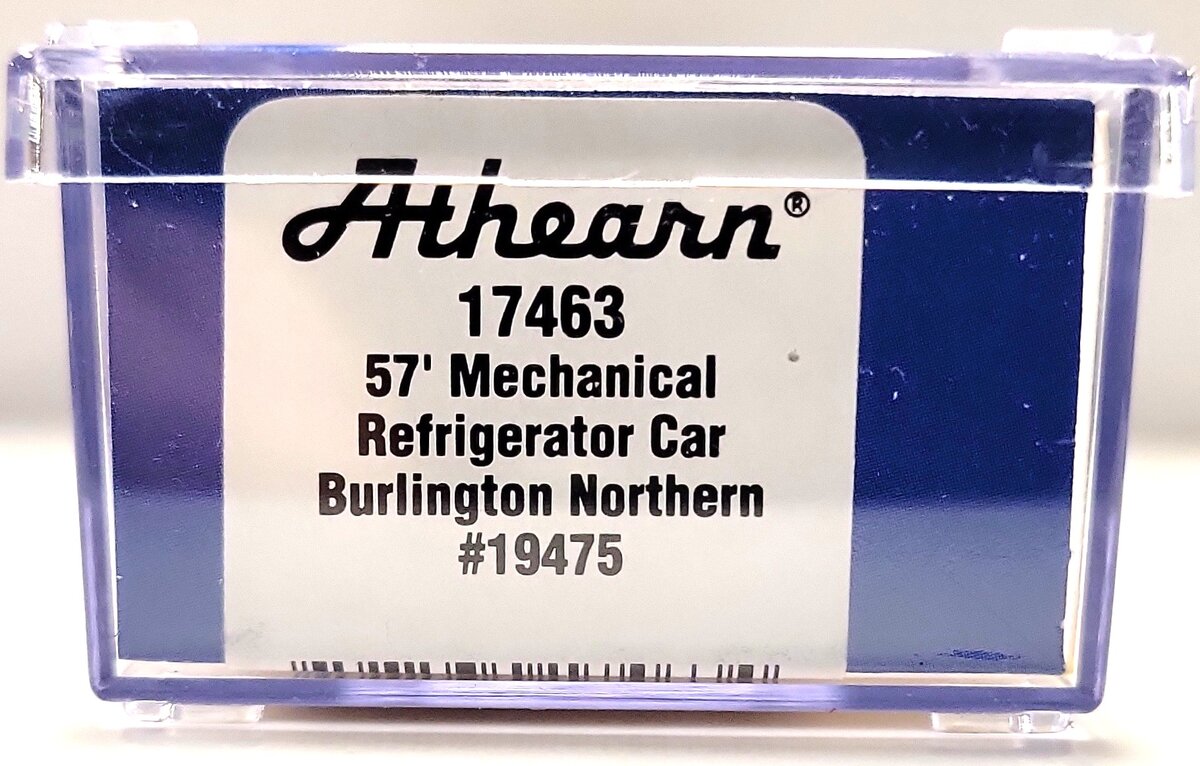 Athearn 17463 N Scale Burlington Northern 57' Mechanical Reefer Car #19475 LN/Box