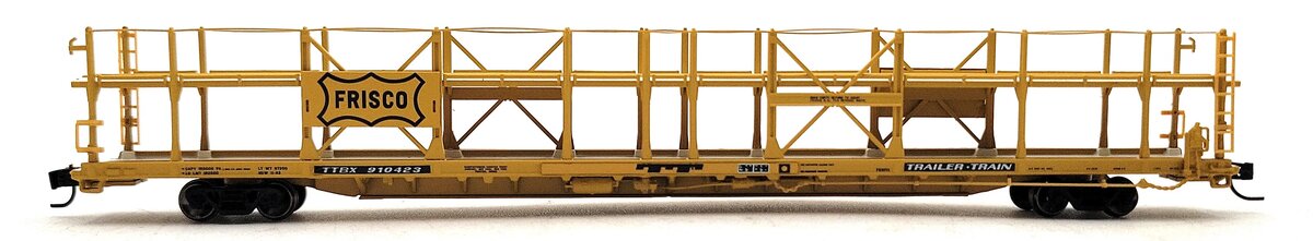 Athearn 15035 N Scale Frisco/TTBX F89-F Bi-Level Auto Rack #910423 LN/Box