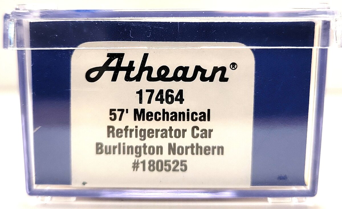 Athearn 17464 N Scale Burlington Northern 57' Mechanical Reefer Car #180525 LN/Box