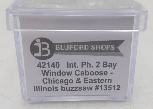 Bluford Shops 42140 N C&EI Ph. 2 International Car Bay Window Caboose #13512 LN/Box