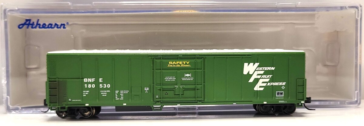 Athearn 17476 N Scale Burlington Northern 57' Mechanical Reefer Car #180530 LN/Box