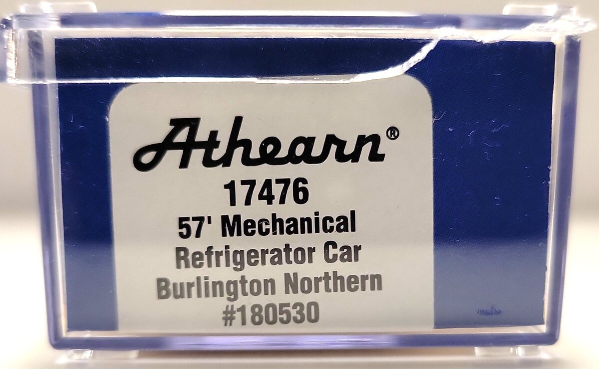 Athearn 17476 N Scale Burlington Northern 57' Mechanical Reefer Car #180530 LN/Box