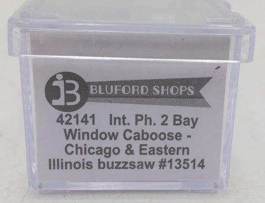 Bluford Shops 42141 N C&EI Ph. 2 International Car Bay Window Caboose #13514 EX/Box