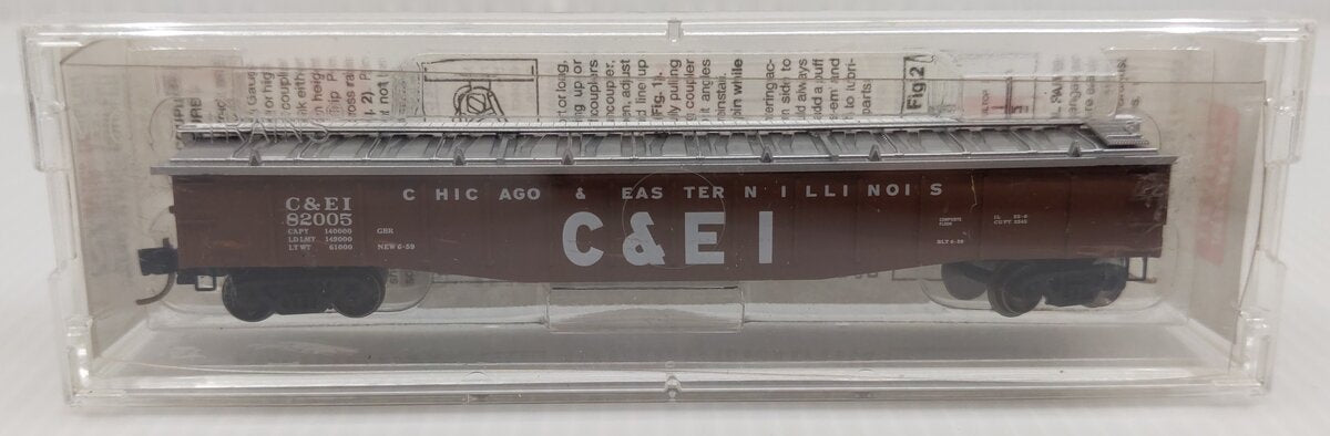 Micro-Trains 10600030 N C&EI 50' 14 Panel Steel Side Gondola w/Cover #82005 LN/Box