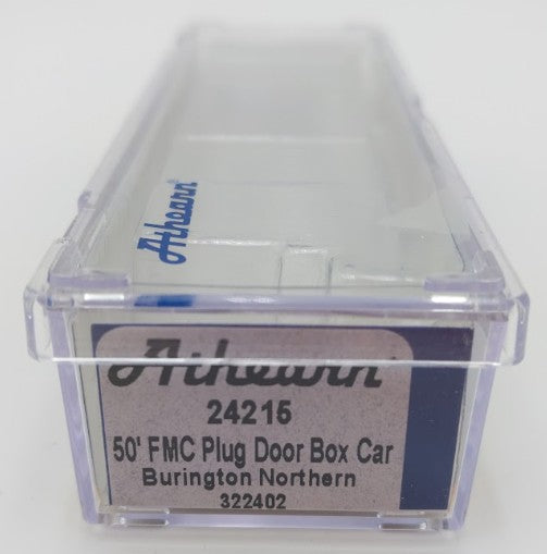 Athearn 24215 N Scale Burlington Northern 50' FMC Plug Door Box Car #322402 EX/Box