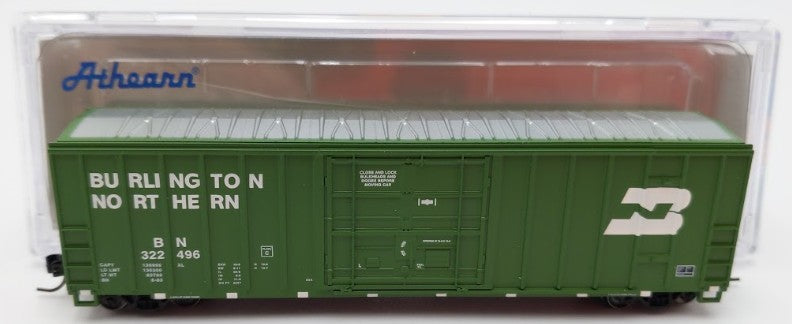 Athearn 24217 N Scale Burlington Northern 50' FMC Plug Door Box Car #322496