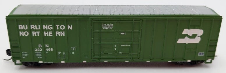 Athearn 24217 N Scale Burlington Northern 50' FMC Plug Door Box Car #322496