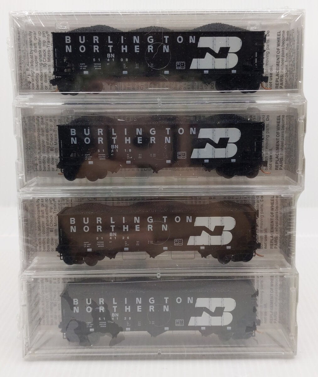 Micro-Trains NSC 05-49 N Scale Burlington Northern 3-Bay Hoppers 3-Pack MT/Box