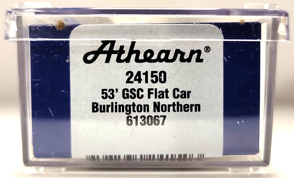 Athearn 24150 N Scale Burlington Northern 53' GSC Flat Car #613067 LN/Box