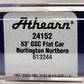 Athearn 24152 N Scale Burlington Northern 53' GSC Flat Car #613244 LN/Box