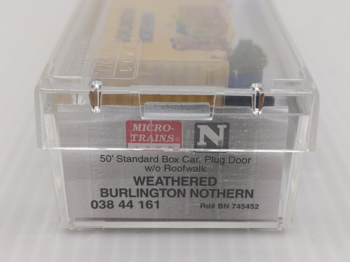 Micro-Trains 03844161 N BN Weathered 50' Plug Door Boxcar w/o Roofwalk #745452 LN/Box