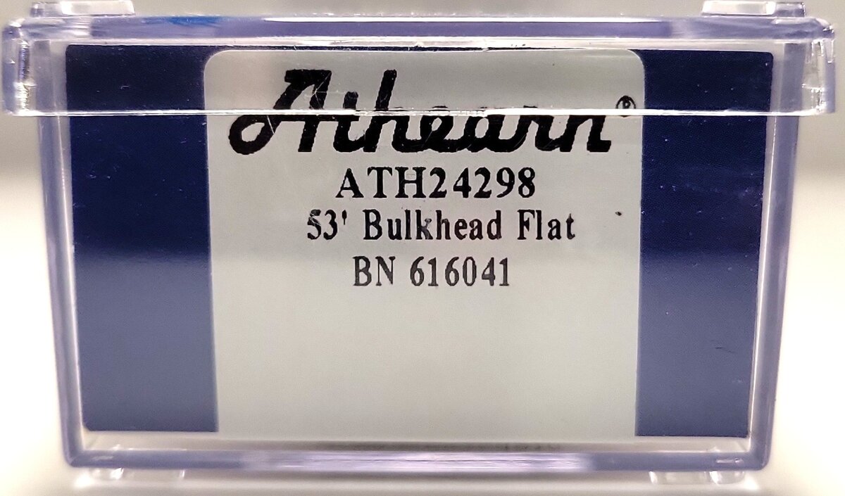 Athearn 24298 N Scale BN GSC 53' Bulkhead Flat Car #616041