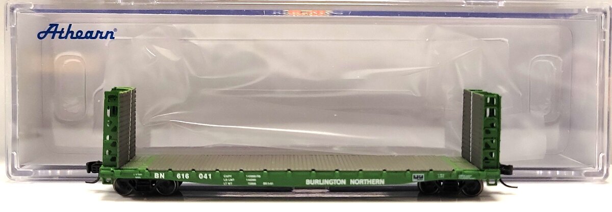 Athearn 24298 N Scale BN GSC 53' Bulkhead Flat Car #616041