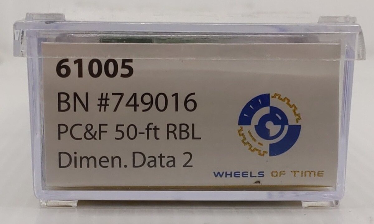 Wheels of Time 61005 N Scale Burlington Northern PC&F 50 Boxcar #749016