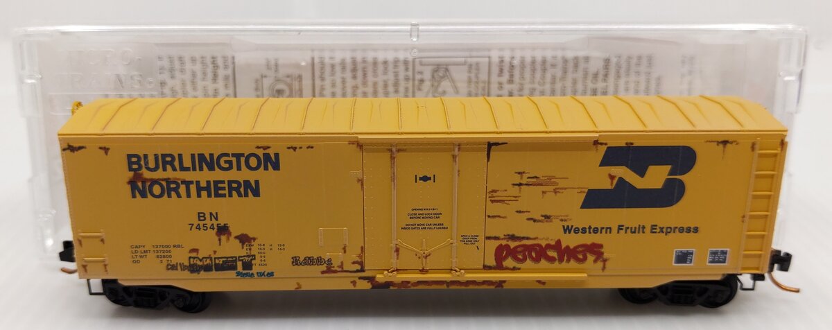 Micro-Trains 03844162 N BN Weathered 50' Plug Door Boxcar w/o Roofwalk #745455 LN/Box