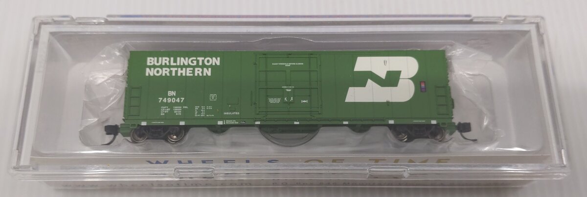 Wheels of Time 61007 N Scale Burlington Northern PC&F Boxcar #749047