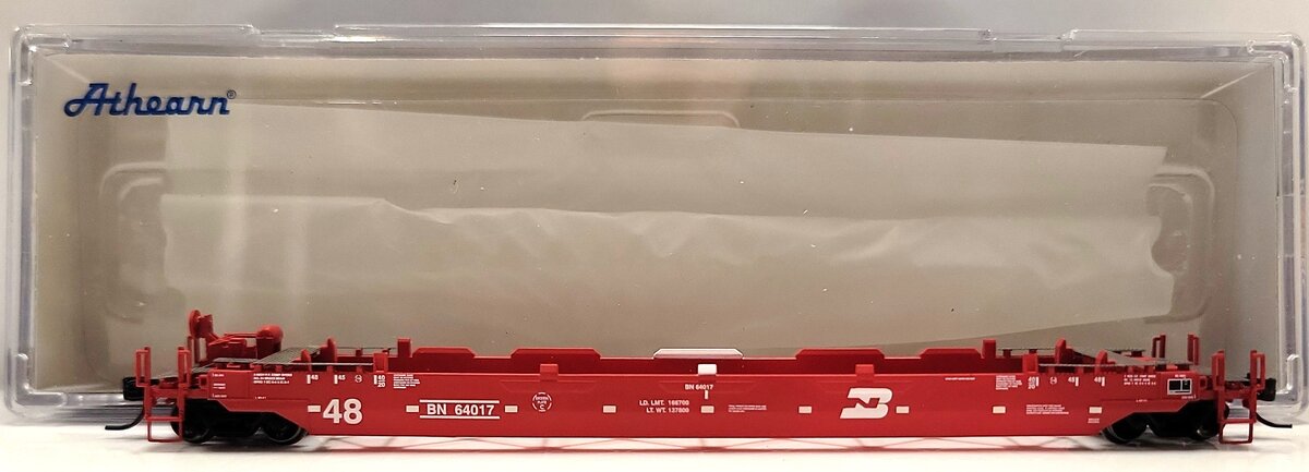 Athearn 12381 N Scale Burlington Northern Husky Stack Car #64017 LN/Box