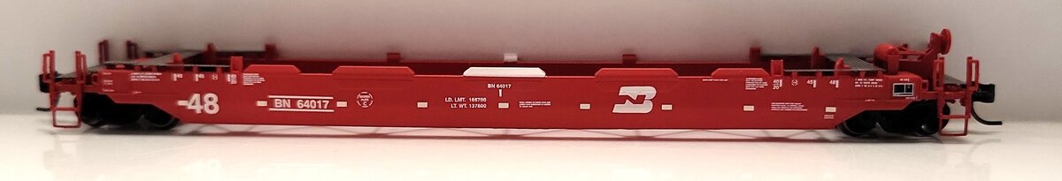 Athearn 12381 N Scale Burlington Northern Husky Stack Car #64017 LN/Box
