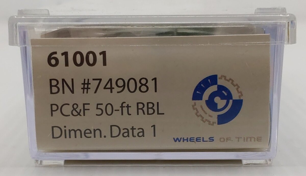Wheels of Time 61001 N Scale Burlington Northern PC&F Boxcar #749081