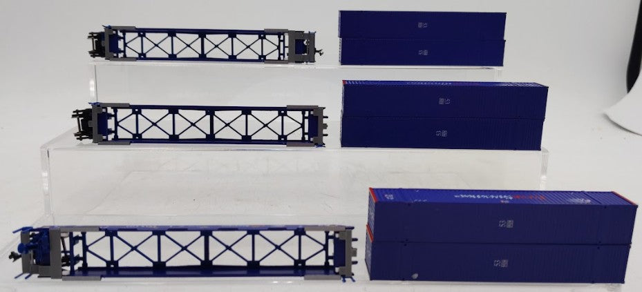 Kato 106-6117 N Scale Pacer MAXI-IV Double Stack Car (Set of 3) EX/Box