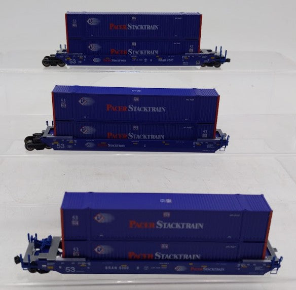 Kato 106-6117 N Scale Pacer MAXI-IV Double Stack Car (Set of 3) EX/Box