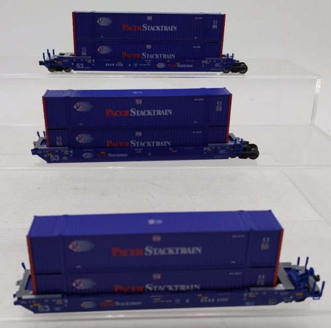 Kato 106-6117 N Scale Pacer MAXI-IV Double Stack Car (Set of 3) EX/Box