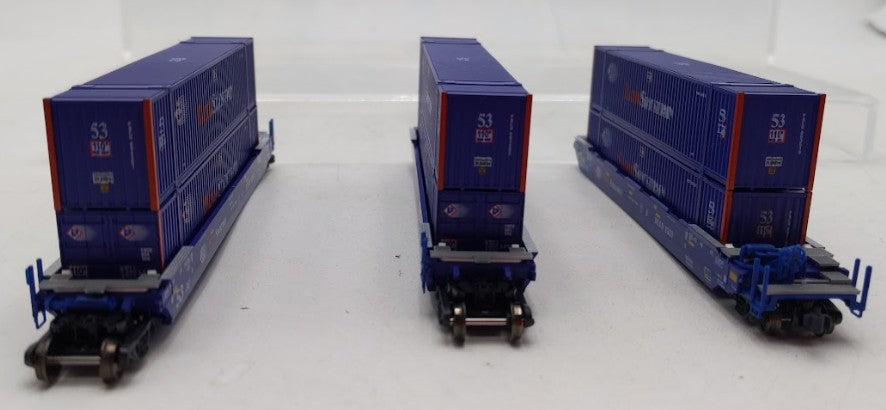 Kato 106-6117 N Scale Pacer MAXI-IV Double Stack Car (Set of 3) EX/Box