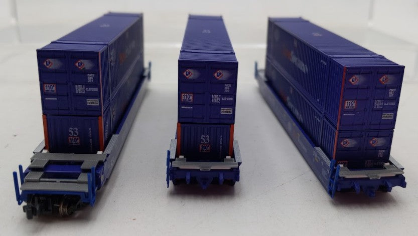 Kato 106-6117 N Scale Pacer MAXI-IV Double Stack Car (Set of 3) EX/Box