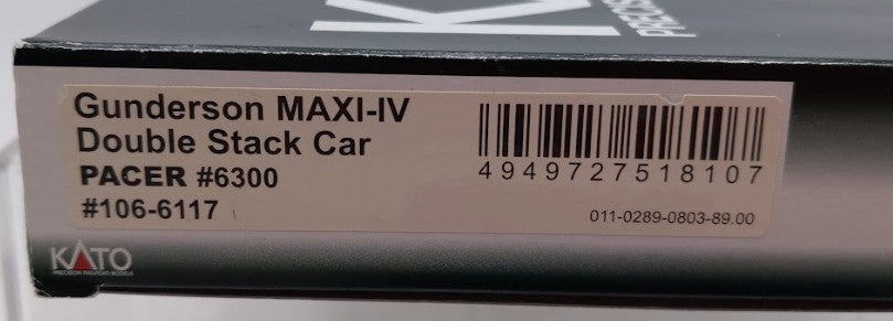 Kato 106-6117 N Scale Pacer MAXI-IV Double Stack Car (Set of 3) EX/Box