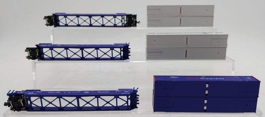 Kato 106-6118 N Scale Pacer MAXI-IV Double Stack Car Set #6309 (Set of 3) EX/Box