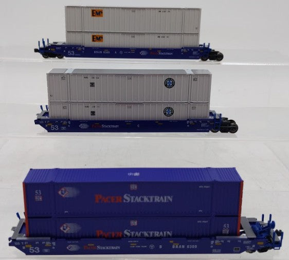 Kato 106-6118 N Scale Pacer MAXI-IV Double Stack Car Set #6309 (Set of 3) EX/Box