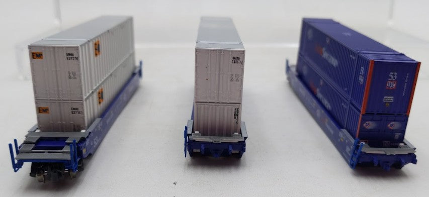 Kato 106-6118 N Scale Pacer MAXI-IV Double Stack Car Set #6309 (Set of 3) EX/Box