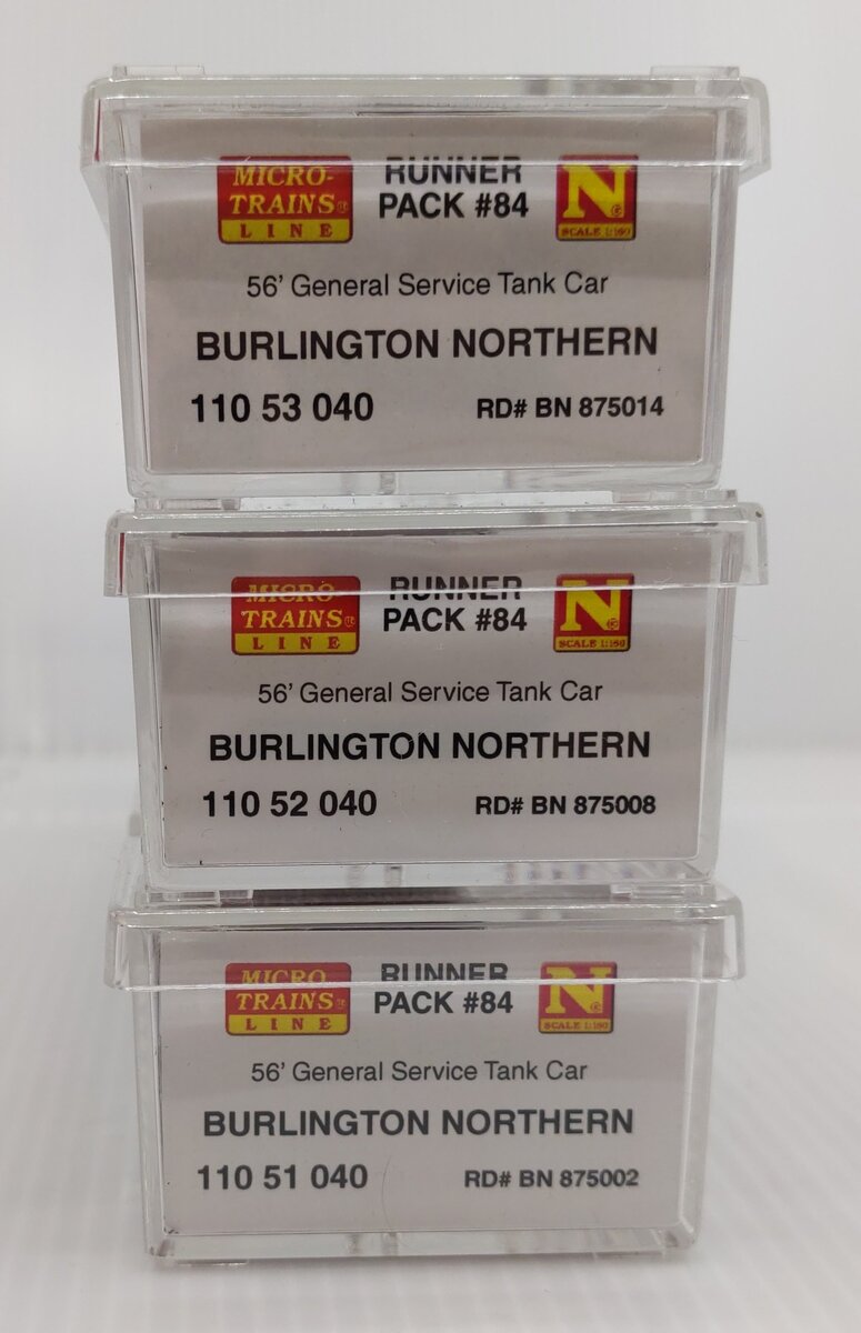 Micro-Trains 99300084 N BN 56' General Service Tank Car Runner Pack (Set of 3) LN/Box