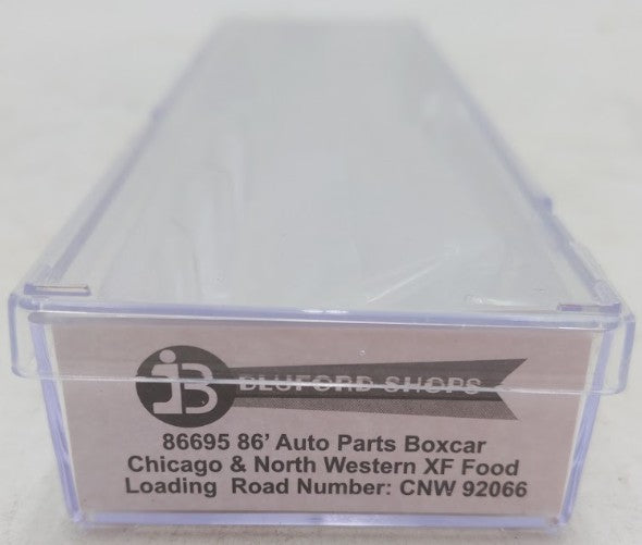 Bluford Shops 86695 N Scale C&NW PS 86' Auto Parts Double Door Boxcar #92066 EX/Box