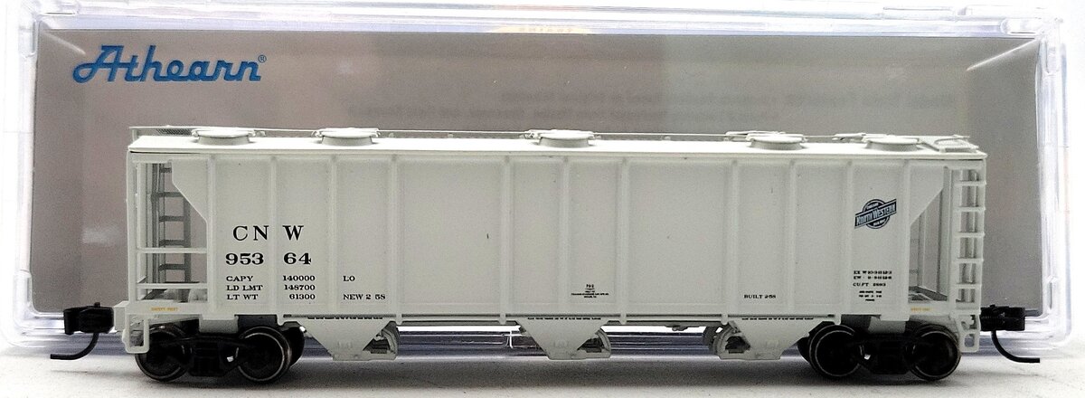Athearn 28336 N Chicago & North Western PS-2 2893 3-Bay Covered Hopper #95364  LN/Box