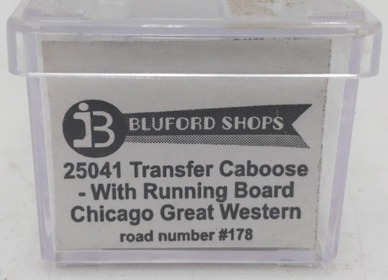 Bluford Shops 25041 N Scale Chicago Great Western Transfer Caboose #178 LN/Box